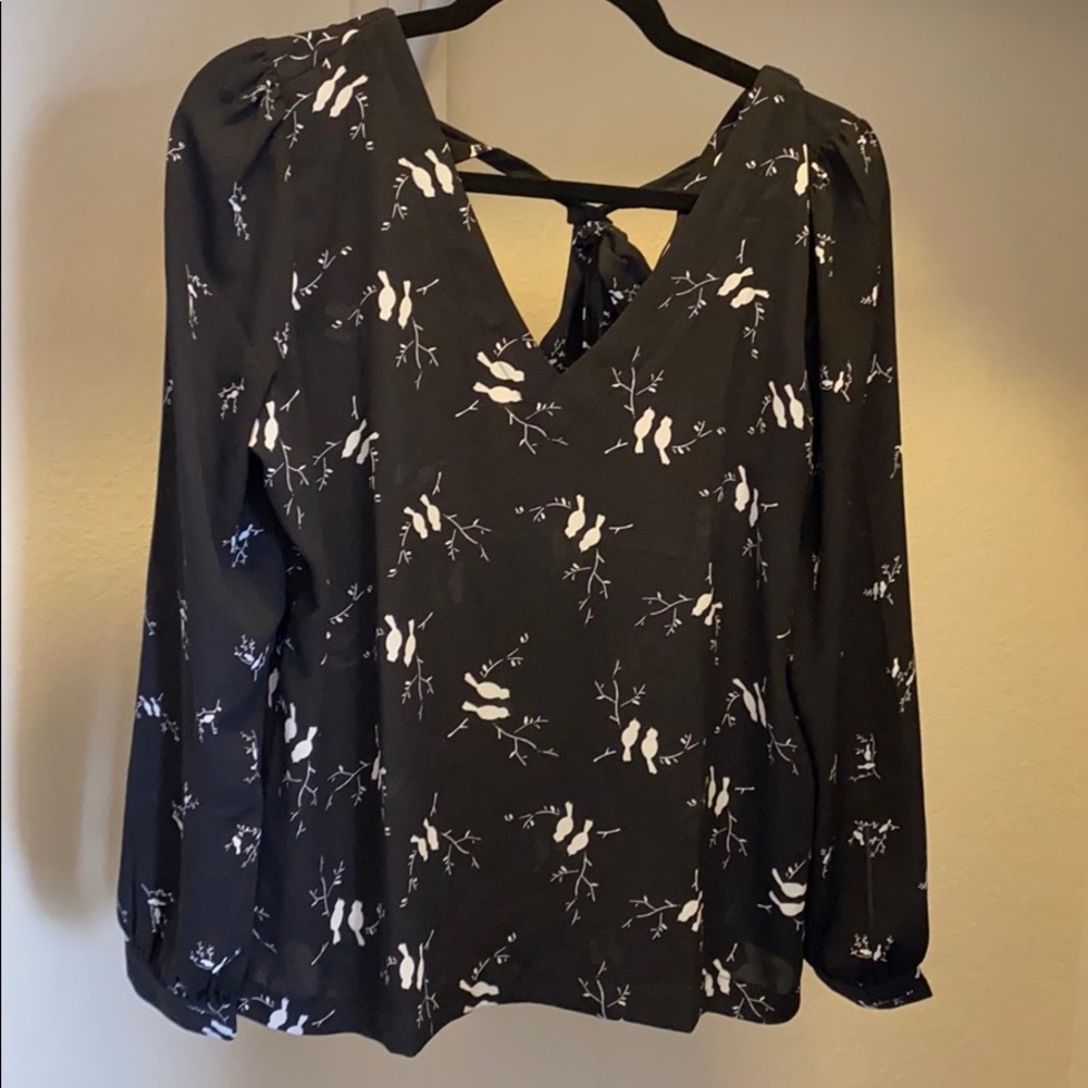 Loft tie back blouse